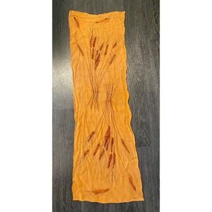Vintage Silk Chiffon Scarf 1970s Orange Red Wheat Vera Neumann As Is See Photos